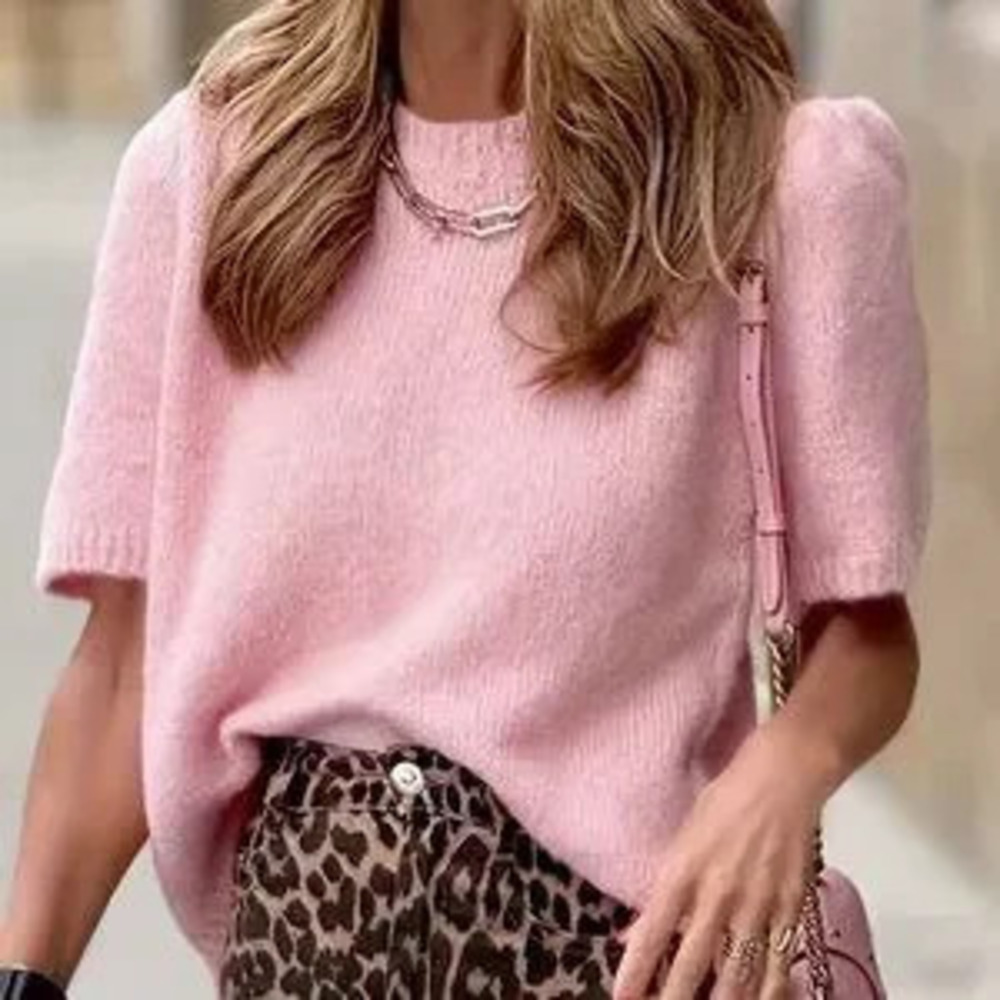 Round Neck Half Sleeve Sweater - Picture 3 of 3